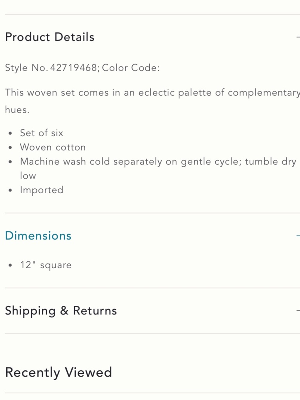 Anthropologie Multicolor Woven Jacquard Dishcloths, Set of 6 - Picture 3 of 4